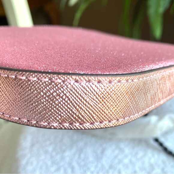 Kate Spade Pink Glimmer Glitter Pochette Bag With Detachable Strap Retail: $249 - Picture 6 of 12